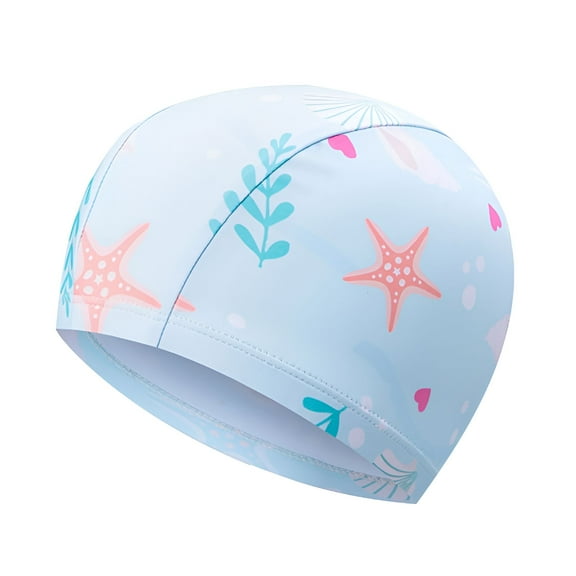 TELOLY Swim Cap Kids, Waterproof Swimming Cap for Girls Boys Teens Toddler Aged 1-10, Comfortable Fits Kids Swim Cap to Keep Long Hair and Short Hair Dry, Bathing Caps Beach Hat