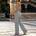 thumbnail image 6 of Hurxie Women's 2 Piece Pajama Lounge Set Summer Matching Lounge Sets Spaghetti Strap Tank Top Comfy Wide Leg Pants Sets Dark Gray,XL, 6 of 6