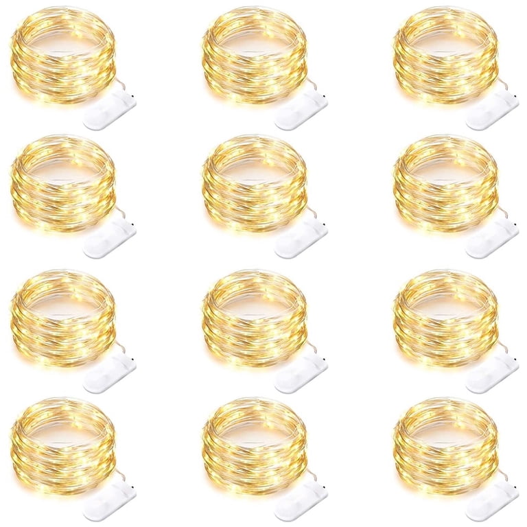 Ayieyill 12-Pack Battery Operated Fairy Lights, Warm White photo 1