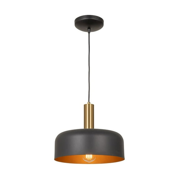 Artcraft Lighting Orsa Collection 1Light Pendant Black and Brushed Brass