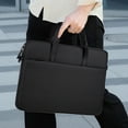 thumbnail image 5 of SATRINO 15 15.6 16 inch Laptop Computer PC Shoulder Bag Carrying Case, Water-Repellent Fabric Briefcase, Lightweight Toploader, Business Casual or School (Black), 5 of 8