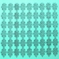 thumbnail image 1 of Ahgly Company Machine Washable Indoor Square Abstract Turquoise Blue Contemporary Area Rugs, 6' Square, 1 of 4