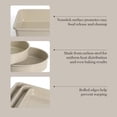 thumbnail image 3 of 10 Piece Baking Pans Ceramic Non Stick Bakeware Set - Taupe, 3 of 4