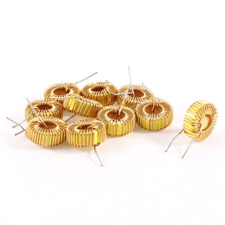 Unique Bargains 10 Pcs Ferrite Toroid Core Inductor Wire Wind Wound 47uH 38mOhm 3A