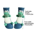 thumbnail image 2 of Inglocry Womens and Mens 3D Knit Animal Socks Home Sleeping Thick Fall Winter Warm Casual Funny Animal Hugging Socks Green 6.5 In, 2 of 4