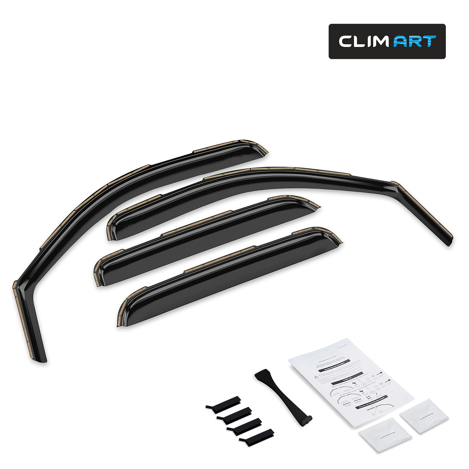 CLIM ART in-Channel Incredibly Durable Rain Guards for GMC Yukon XL 1500 2007-2014, Original Window Deflectors, Vent Window Visors, Vent Deflector, 4 pcs. - 607181