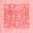thumbnail image 1 of Ahgly Company Machine Washable Indoor Square Oriental Red Traditional Area Rugs, 4' Square, 1 of 4