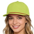 thumbnail image 2 of QURATI Mens Hats Sporty Flat Brim Baseball Cap with Embroidery Hats for Men Yellow, 2 of 6