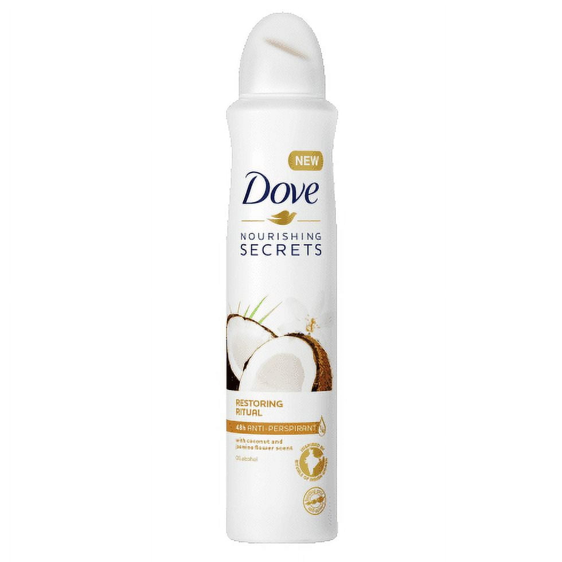 Dove Nourishing Secrets Coconut  Jasmine Antiperspirant 48HR Deo Spray, 250ML 8.45 oz