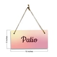 thumbnail image 7 of Patio (Wooden) 5x10 Hanging Plus Wall or Door Sign | Rustic Twine | Range of Vibrant Decor Styles | Room Signs For Home and Business, 7 of 7