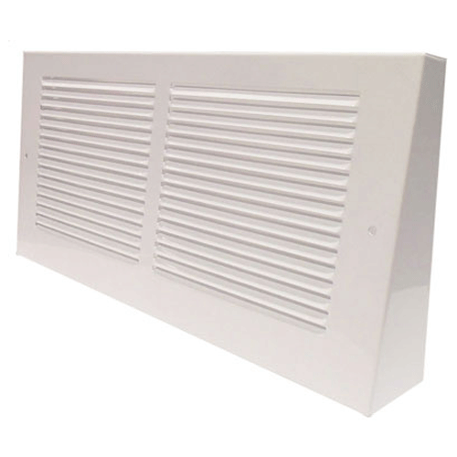 White Triangular Baseboard Projection Grill 30" x 8"