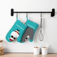 thumbnail image 6 of Hirioo Cute Santa Claus for Silicone Oven Mitts for BBQ, Baking, Cooking, Set of 2, Heat Resistant 260℃, Non-Slip Kitchen Essentials, 6 of 6