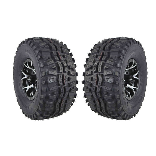 MASSFX 23x1110 6 Ply ATV/UTV Tire 23x11x10 & Black Wheel Kit A240 10x7