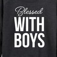 thumbnail image 3 of Instant Message - Blessed With Boys - Women's Lightweight French Terry Long Sleeve Shirt, 3 of 6