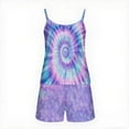 thumbnail image 4 of SMihono Women's Tie Dye Camisole Pajamas Set - Loose Spaghetti Strap Cropped Tank Top with Shorts Casual 2 Piece Lounge Sets Soft Sleepwear Multicolor XL, 4 of 5