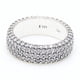 thumbnail image 2 of Anillo de plata con pavé de tres filas eterno bañado en plata, anillo de diamantes de lujo a la moda, regalo de poder para el dedo para mujeres, 2 of 5