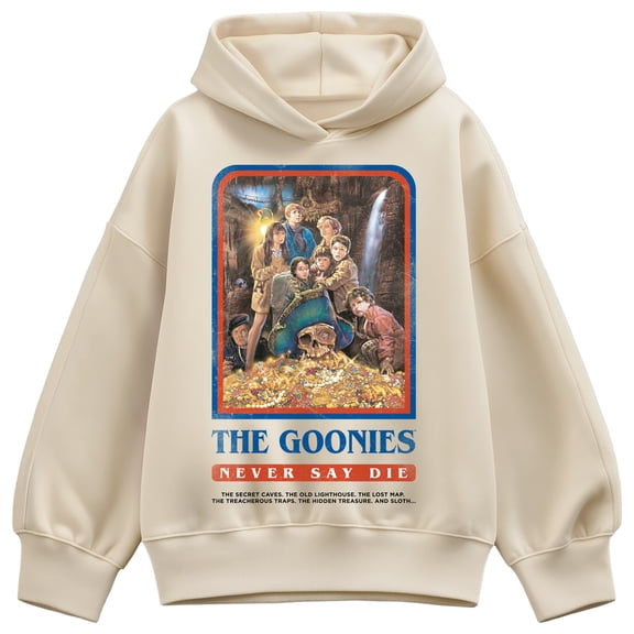 The Goonies - Never Say Die Poster - Women's Oversized Fleece Hoodie Sweatshirt