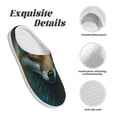 thumbnail image 5 of Goofa Vintage Pattern Fox Print Womens Mens Cotton Lightweight House Slippers , Washable Home Slippers,Indoor Comfy Bedroom Cozy Slippers-37/38, 5 of 7