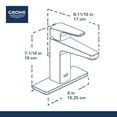 thumbnail image 4 of GROHE 23838000, Tallinn Single Hole Single-Handle Bathroom Faucet, Chrome, 4 Inch, 4 of 5