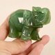 thumbnail image 5 of EeaseMX Adorno de elefante de dibujos animados de 1,5 pulgadas, figura de animal de imitación de aventurina, delicada piedra grabada, regalo para decoración de escritorio (verde), 5 of 7