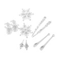 thumbnail image 2 of Juego de 10 adornos colgantes para de Navidad con purpurina transparente para fiestas, adornos decorativos para interiores, 2 of 9