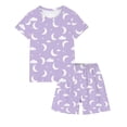 thumbnail image 5 of Auroural Big Girls Clothes 2 Piece Sets for Girls Kids Girls Fashion Cute Print Loose Short Sleeve Top Shorts Set Homewear Set, 5 of 8