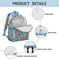 thumbnail image 4 of Baseball Football Pattern Backpack for School,Cute School Bag,Schoolbag with Adjustable Shoulder Straps & Padded Back,15.25"x11.5"x5.25", 4 of 5