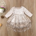 thumbnail image 2 of Bagilaanoe Toddler Baby Girl Velvet Dress Long Sleeve A-line Princess Dresses 6M 12M 2T 3T 4T 5T Kids Casual Swing Sundress for Wedding Party, 2 of 6