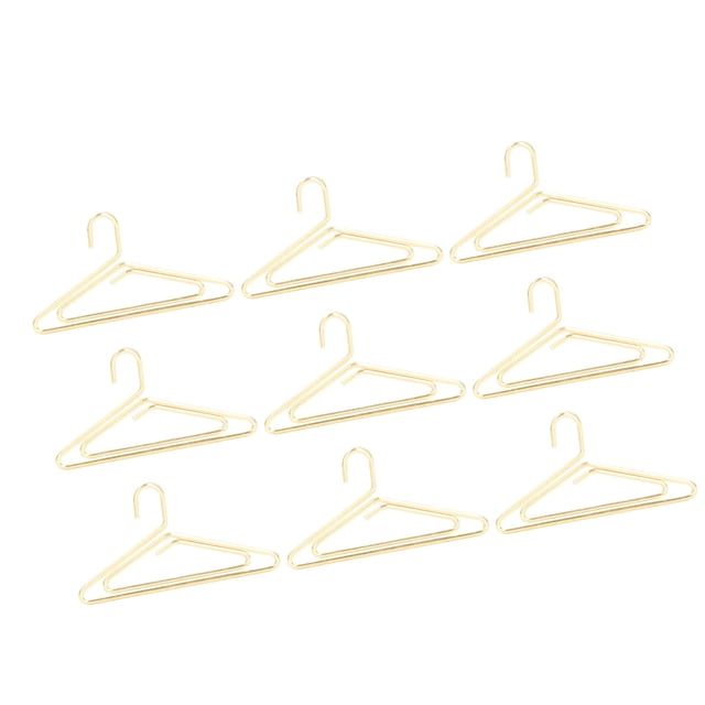 Cute Paper Clips, Prevent Tearing 100pcs Antislip Golden Golden Paper Clips With Storage Box For Office Coat Hanger