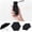 Black, variant on Travel Mini Umbrella Sun&Rain Lightweight Small and Compact Suit for Pocket with Case