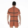thumbnail image 2 of Basketball Ball Short Sleeve Men'S Rompers, Basketball Player Sports Casual Summer Jumpsuits Outfit, 2 of 4