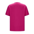 thumbnail image 5 of Luvrsol Plus Size Women Solid V-neck Basic Daily Wear T Shirt Womens Tops, XL-5XL, 5 of 7