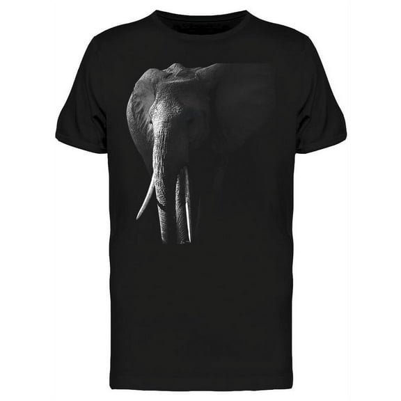Portrait Dark, Elephant T-Shirt Men -Image by Shutterstock, Male XX-Large