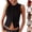 Black, variant on Women’s Button up Sleeveless Tank Tops - Casual Ribbed Knit Solid Color Crew Neck Slim Fitted Summer Tanks