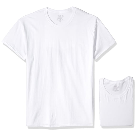 Fruit of the Loom Men's 10-Pack White Crews Extended Sizes, 3X-Large