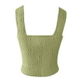 thumbnail image 5 of Women's Ribbed Tank Tops Knit Square Neck Sleeveless Shirts Summer Casual Basic Tanks, 5 of 5