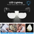 thumbnail image 4 of 5X Magnifying Headset with LED Light Magnifying Glass Head Mounted Jewelry Loupe Magnifier with Multiple Lens 2 LED Lights for Crafting Clock Watch Electronics Repair Hobby Tool, 4 of 8