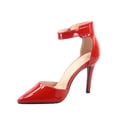 thumbnail image 2 of Women's Fashion Ankle Strap Buckle Slip On Pointy Toe Stiletto Pumps Shoes, 2 of 2