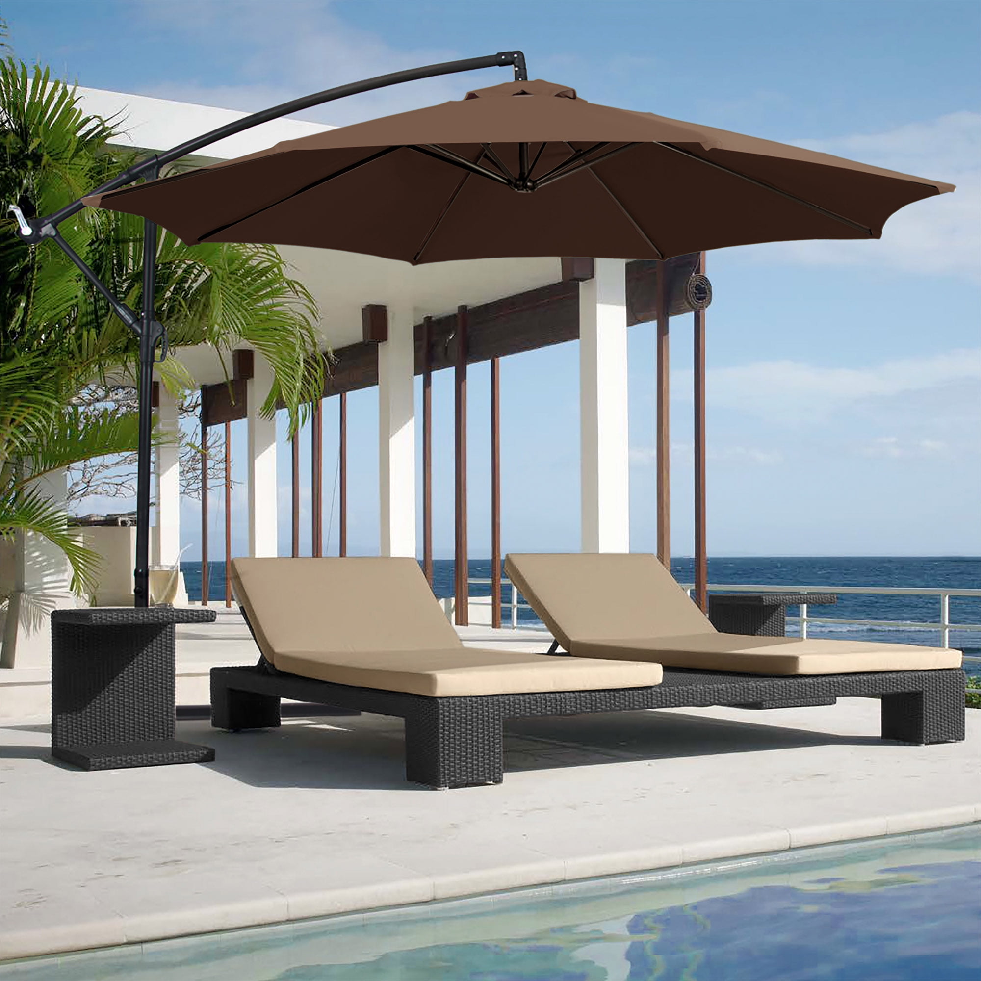 Best Choice S 10ft Offset Hanging Outdoor Market Patio Best Choice S 10ft Offset Hanging Outdoor Market Patio Umbrella Multiple Colors Com