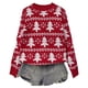 thumbnail image 5 of Jersey de punto con estampado navideño para mujer, jersey de manga larga con cuello redondo, cálido y suave, Tops de punto, 2024, 5 of 5