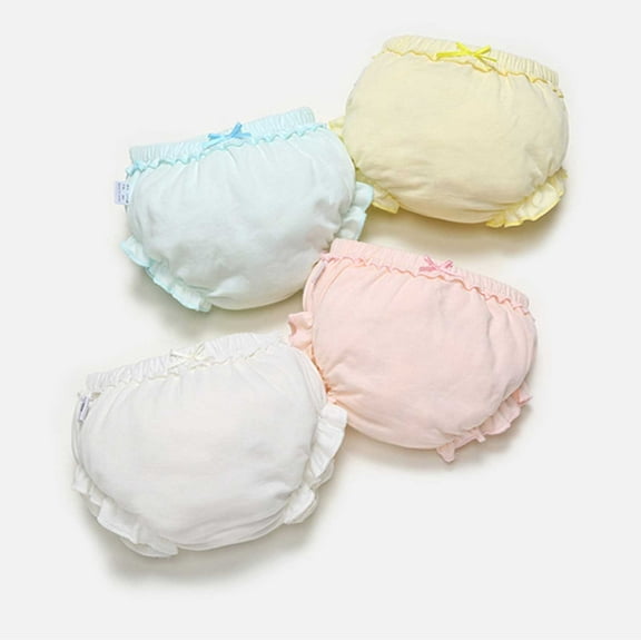 Kiijoy Baby Diaper Panties Cotton Supersoft Briefs Tagless Underwear, 4-Pack, Sizes 2-3