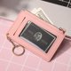 thumbnail image 1 of Cartera para mujer, monedero corto de PU, tarjetero delgado a la moda (rosa), 1 of 5