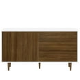 thumbnail image 5 of Polifurniture Pasadena Modern Sideboard with 2 Doors and 3 Drawers, White & Walnut, 5 of 14