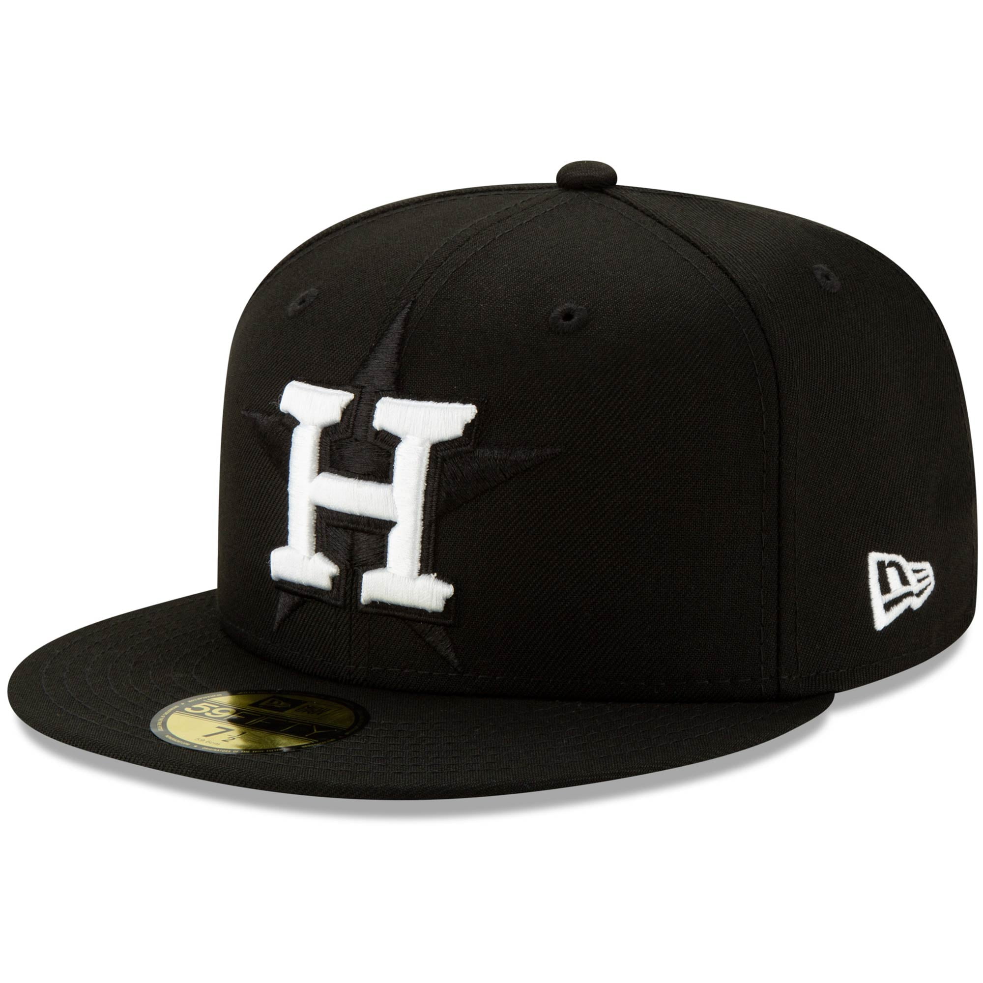 Houston Astros New Era Monochrome Logo Elements 59fifty Fitted Hat Black Walmartcom