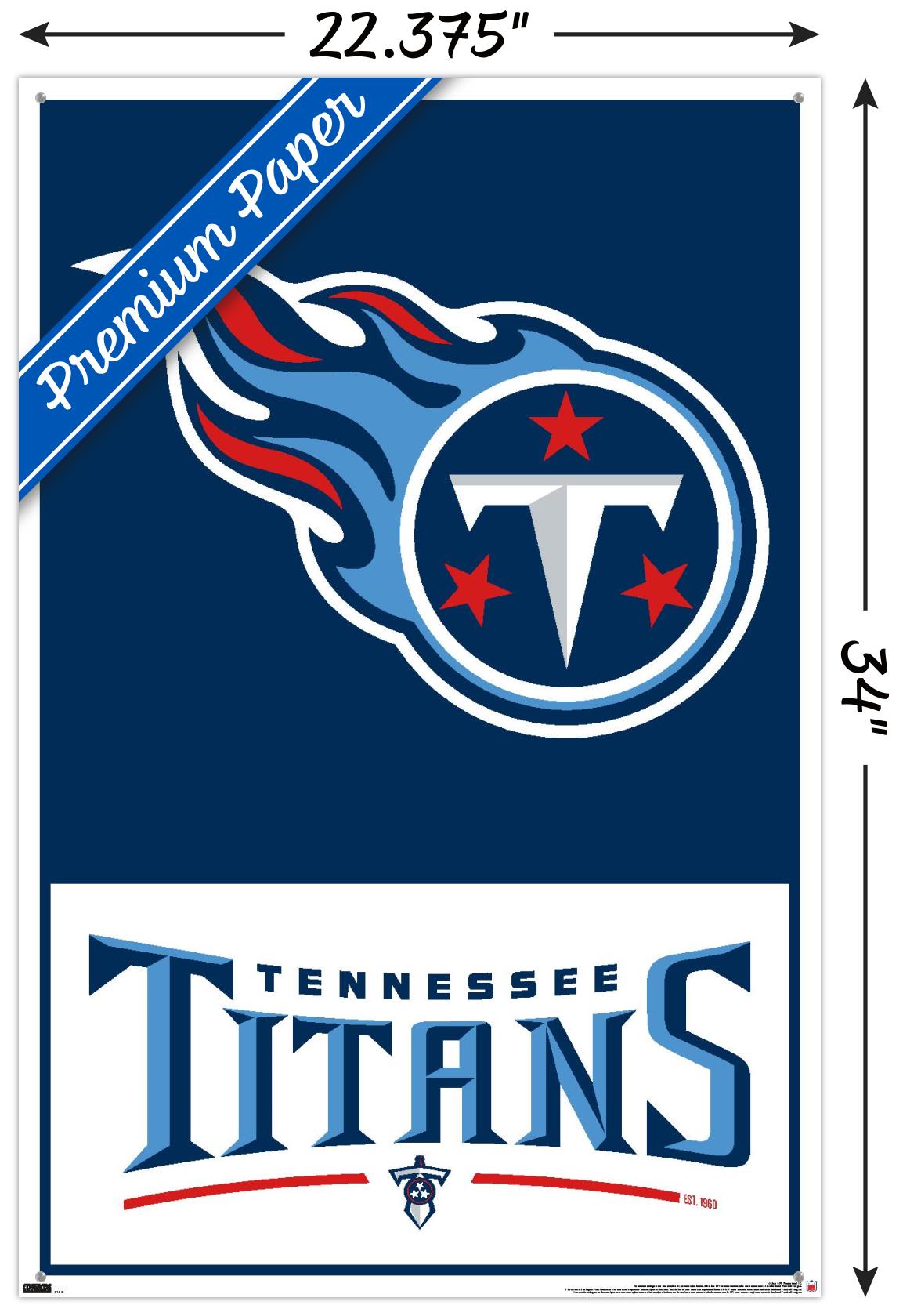 NFL Tennessee Titans - Logo 21 Wall Poster with Pushpins, 22.375" x 34"