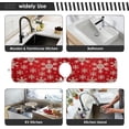 thumbnail image 6 of Coolnut Christmas Wooden Snowflakes 2PCS Kitchen Faucet Mat Bathroom Faucet Mat Sink Microfiber Cloth Faucet Splash Catcher Faucet Mat Dish Drying Mat Sink Mat for Kitchen Sink 30x5in, 6 of 7