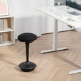 thumbnail image 2 of HOMCOM Adjustable Active Standing Stool with Rocking Motion, Black, 2 of 10