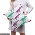 thumbnail image 5 of Ambesonne Alligator Fabric by the Yard Upholstery, Crocodiles on Plain Back, 10 Yards, Fuchsia and Dark Seafoam, 5 of 5