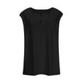 thumbnail image 5 of Tdoqot Womens Plus Size Cotton Tank Tops- Casual V-Neck Sleeveless Soft Summer Shirts Black Size S-5XL, 5 of 5