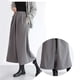 thumbnail image 4 of Gibobby pantalones para nieve mujer Pantalones culottes de lana a la moda para mujer, pantalones holgados de pierna ancha, pantalones de nueve (Gris, XL), 4 of 5